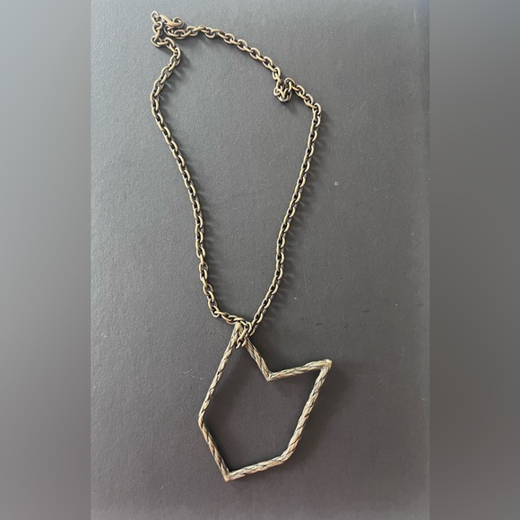 Pamela Love *rare* Large Geometric Arrow Shaped Pendant Necklace - Picture 1 of 3